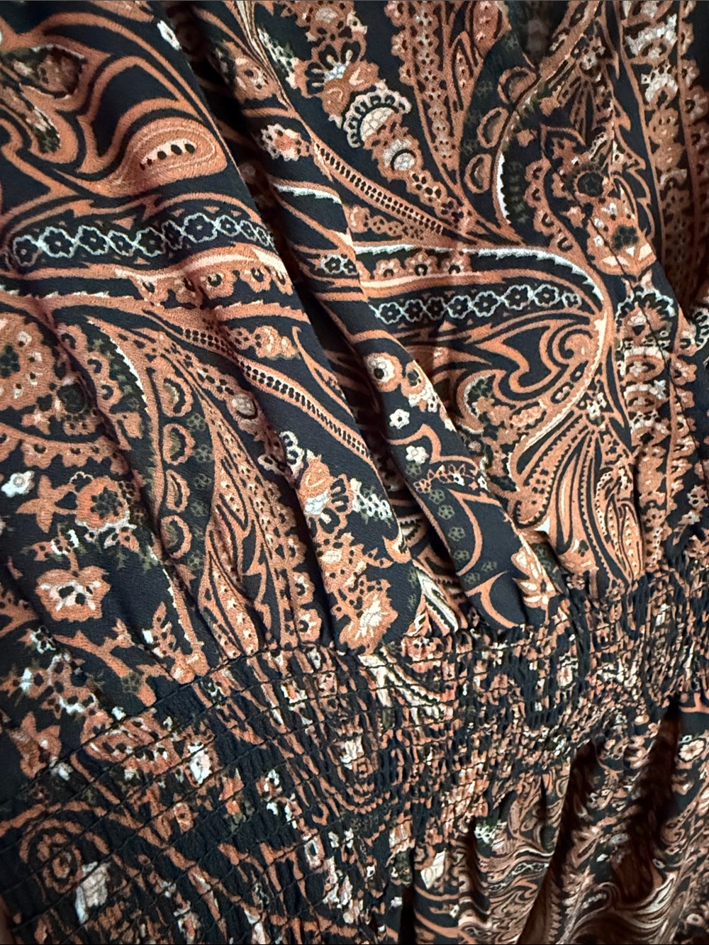 Dex Brown Paisley V-Neck Maxi Dress - Picture 4 of 7